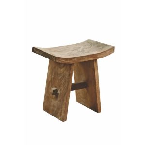 Σκαμπό Bayou από Μασίφ Ξύλο Suar – 130125