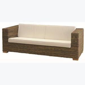 Καναπές Τριθέσιος LOLA από Φυσικό Rattan