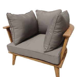 Πολυθρόνα Barcelona από Ξύλο Ακακίας με Αδιάβροχα Μαξιλάρια