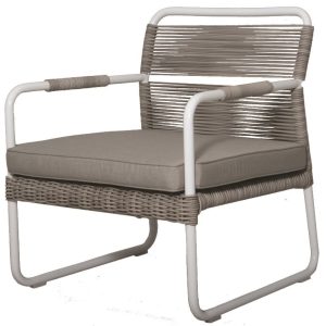 Πολυθρόνα Velly από Συνθετικό Rattan VIRO & Αλουμίνιο με Αδιάβροχα Μαξιλάρια