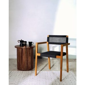 Καρέκλα Charlotte από Ξύλο Teak & Πλέξη Κορδονιού – 125457