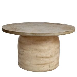 Solid Μπεζ Πέτρινο Τραπέζι Σαλονιού