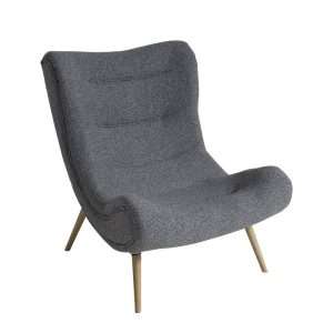 Cloud Γκρι Υφασμάτινη Μπουκλέ Πολυθρόνα