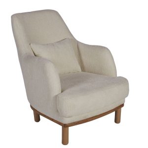 Bohem Εκρού Υφασμάτινη Πολυθρόνα Μπερζέρα