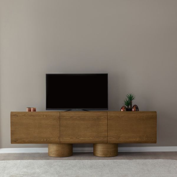 Asos Καφέ Έπιπλο Τηλεόρασης MDF - Image 2