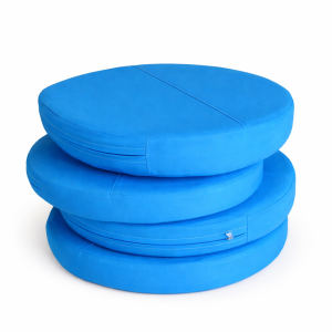 Στρογγυλό Μαξιλάρι Καρέκλας 43εκ. Μπλε σετ 4 ή 6 τεμαχίων