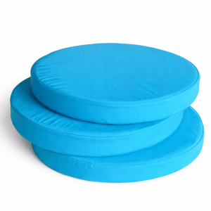 Στρογγυλό Μαξιλάρι Καρέκλας 45εκ. Γαλάζιο Σετ 3