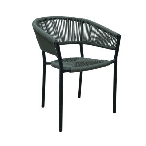 BREEZE Καρέκλα Γκρι από Αλουμίνιο & PE Rattan – 22-0298