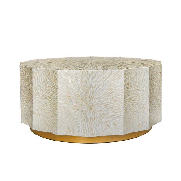 Artekko Ivory Τραπέζι Σαλονιού από MDF & Capiz - D5589